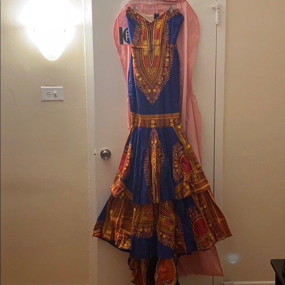 African print Prom Dress - Picture 4 of 9